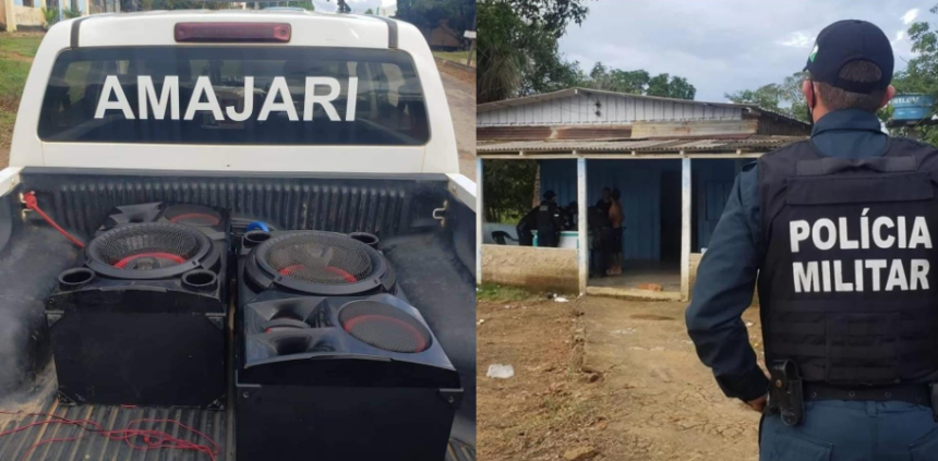 PM apreende aparelhos de som em ação no  Amajari, Norte de RR