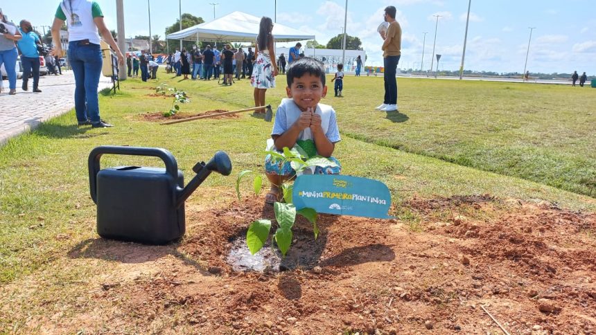 Dia da Árvore: crianças plantam Ipês no Parque do Rio Branco