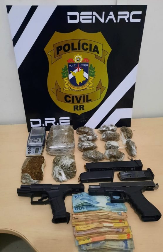 Trio é preso com armas, drogas e dinheiro em Boa Vista