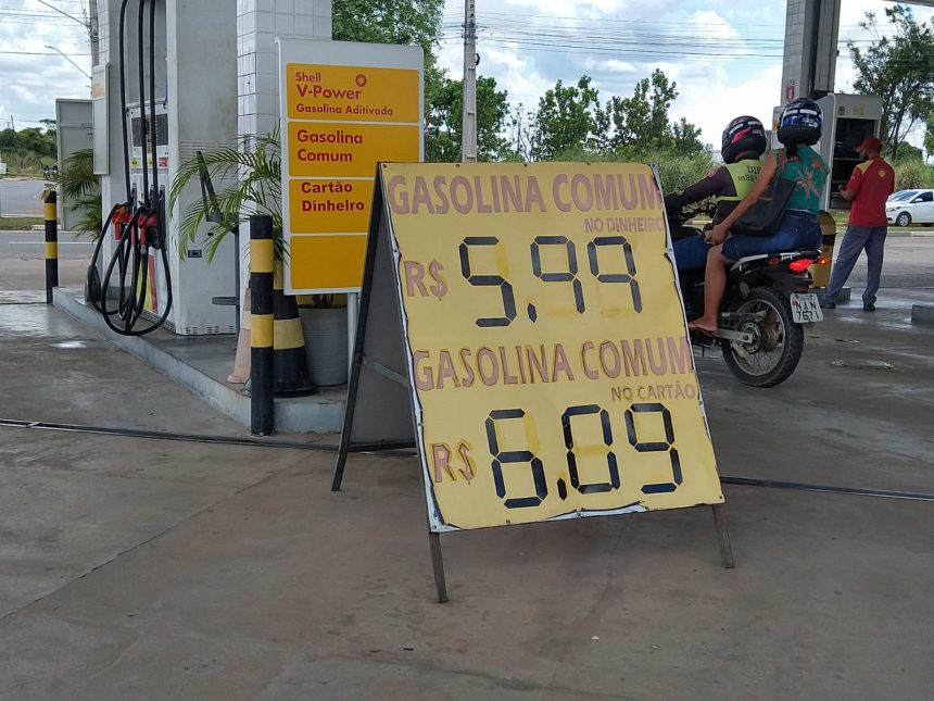 ‘Vilã’ no orçamento, gasolina sobe para até R$ 6,09 em Boa Vista