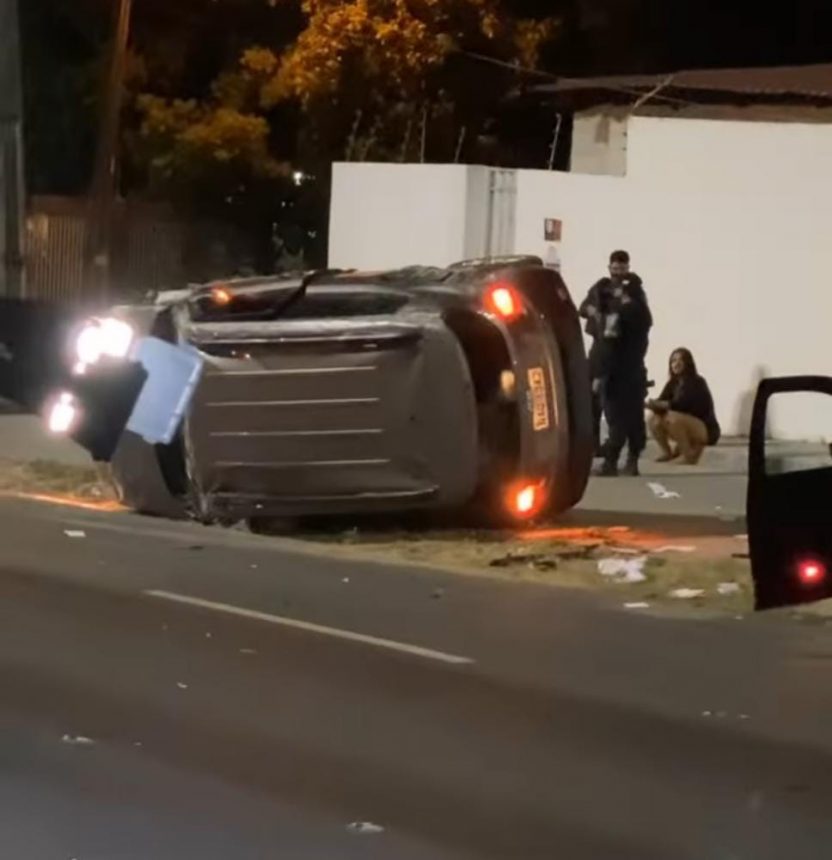 Jovem bêbada e sem CNH causa acidente e capota carro em Boa Vista