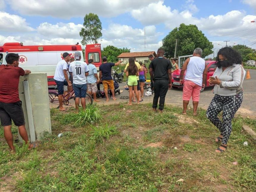 Motociclista avança sinalização e causa acidente no Equatorial