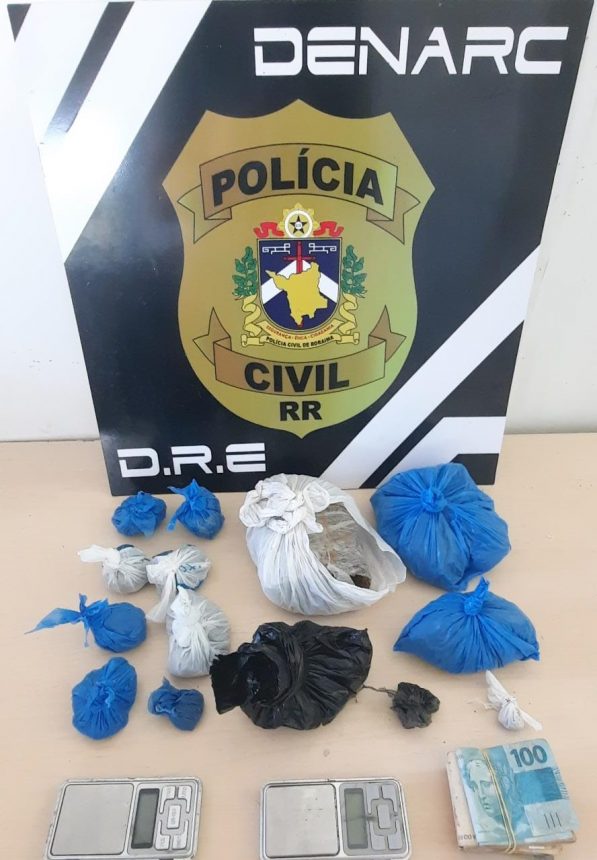 Trio é preso em flagrante com 1,3kg de maconha em Boa Vista