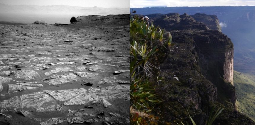 Área de Marte é batizada de Roraima devido semelhanças com o monte: ‘chapada e com  encostas’