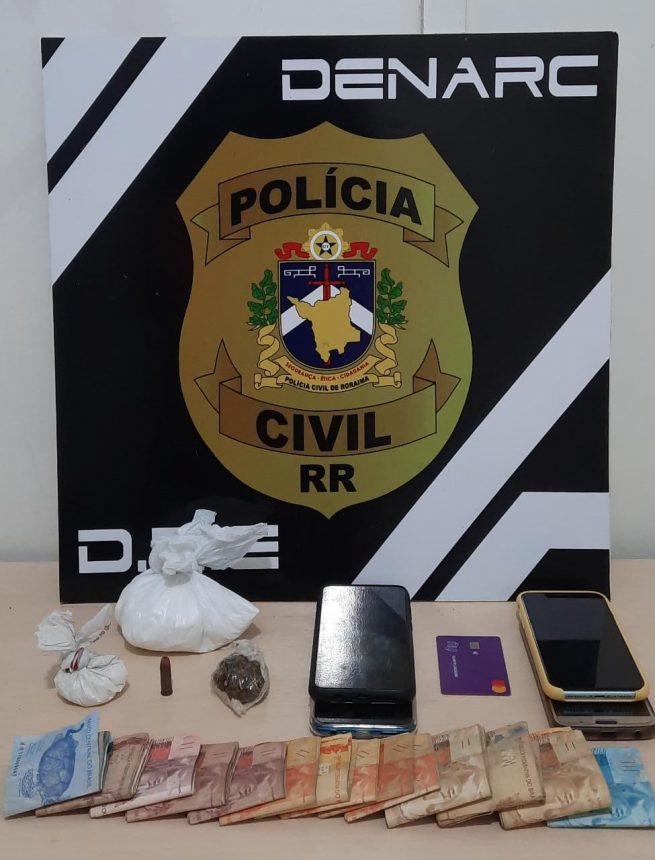 Jovem é preso por tráfico de drogas no bairro Cauamé