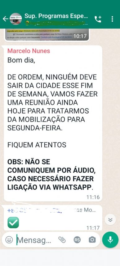 Superintendente da Assembleia determina que servidores não saiam da cidade