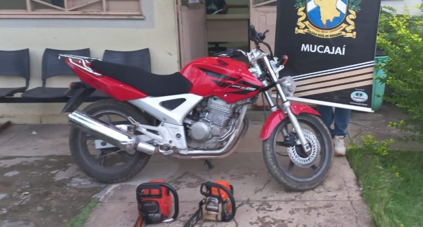 Adolescente é apreendido por furtar motocicleta e motosserras em Mucajaí