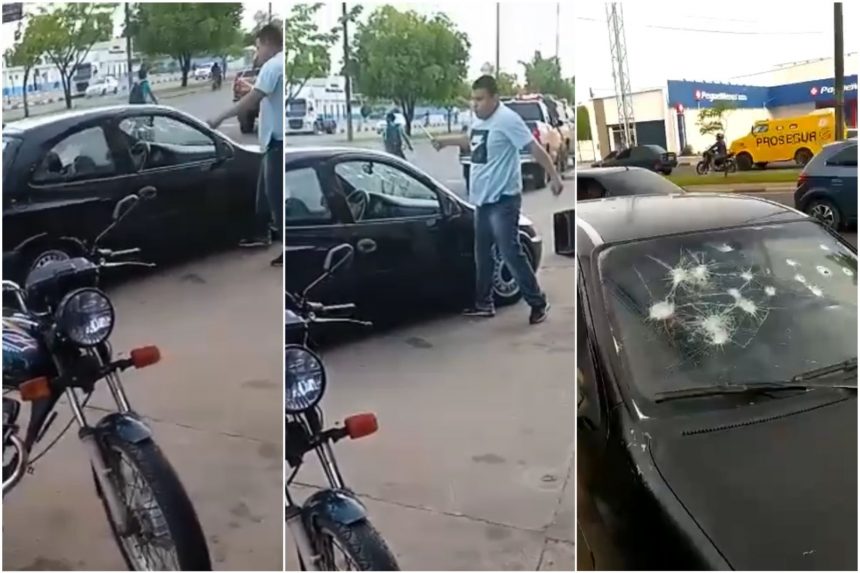 VÍDEO: Homem é parado em blitz e destrói o próprio carro durante ‘descontrole emocional’ em RR