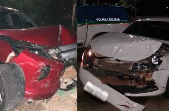 Idoso em caminhonete invade preferencial e causa acidente envolvendo mais dois veículos no bairro Silvio Botelho