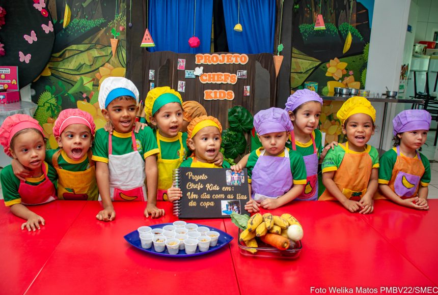 Chefe Kids: crianças de creche no Cidade Satélite aprendem noções básicas de culinária saudável