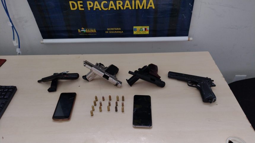 Trio é preso com armas e munições em Pacaraima