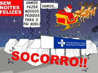 Na maternidade de lona