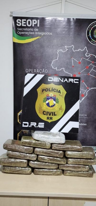 Integrante de organização criminosa com atuação interestadual é preso com 18 kg de ‘supermaconha’ em RR