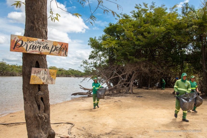 Após celebrações de virada de ano, quase uma tonelada de lixo é retirada das praias de Boa Vista