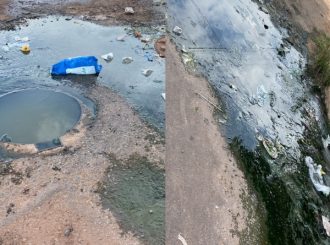 Caer ainda não consertou esgoto estourado há mais de 4 meses no Senador Hélio Campos