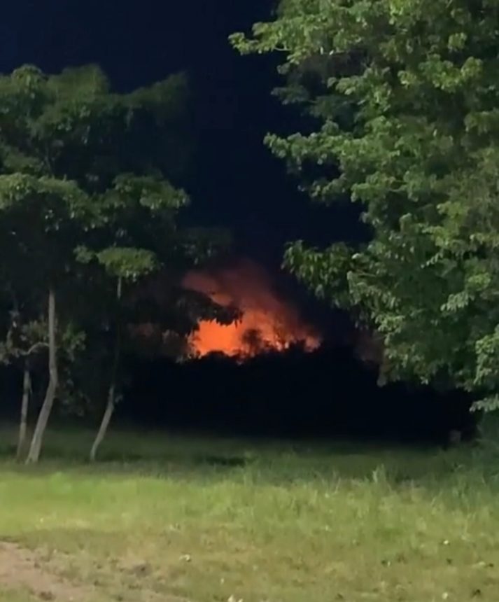 Vegetação do Parque Anauá pega fogo e chamas propagam para terreno do aeroporto de Boa Vista