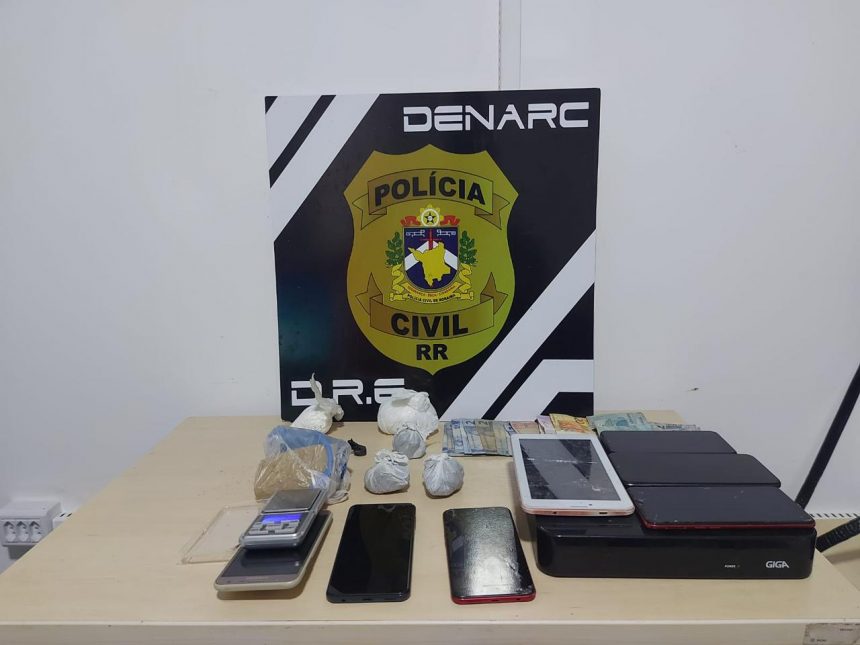 Três pessoas são presas por tráfico de drogas em Boa Vista após investigações da Polícia