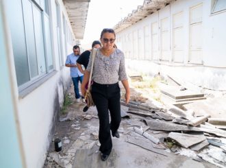 Deputada Helena inspeciona obras da Maternidade e relata atraso nos serviços