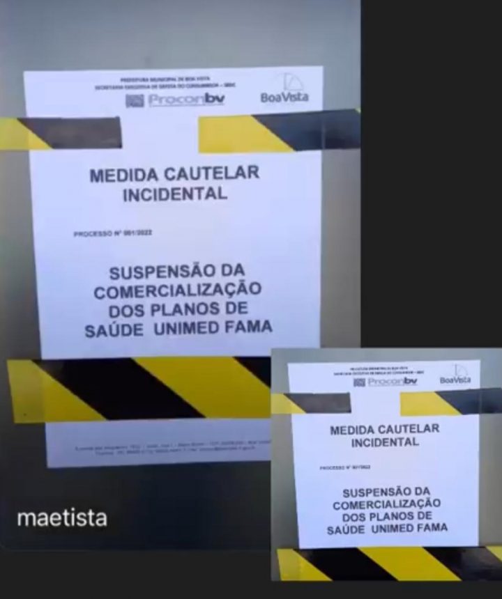 Procon suspende venda de planos de saúde da Unimed/Fama em Boa Vista