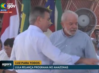 Denarium encontra Lula em Parintins e faz o ‘L’