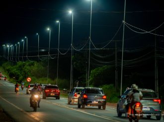 Trecho da BR-174 recebe iluminação de LED