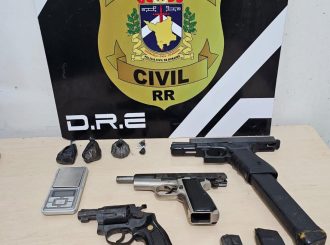 Casal é preso com drogas e armas em Mucajaí