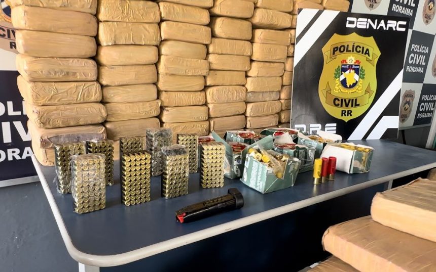Polícia apreende mais de 300 kg de drogas, 621 munições e dinheiro em Boa Vista