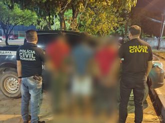 Trio é preso por tentar matar idoso a facadas no Amajari