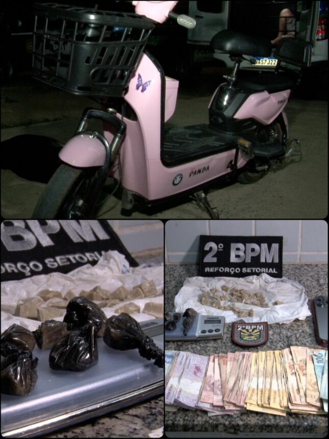 Mulher que entregava drogas em moto elétrica e usava filha para despistar a polícia é presa em Boa Vista