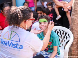Espaço com atividades lúdicas em ação da Prefeitura de Boa Vista leva diversão para crianças