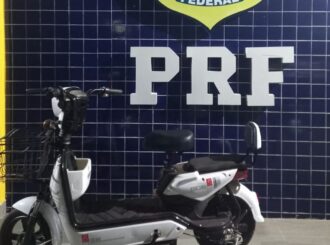 PRF apreende bicicleta elétrica por falta de pagamento de imposto em Bonfim