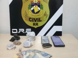 Albergado por tráfico tenta fugir de policiais e acaba preso com drogas em Boa Vista