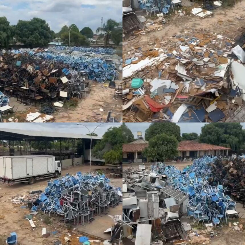 Abandono: Escola Estadual Caranã vira ‘depósito de lixo’, diz denúncia