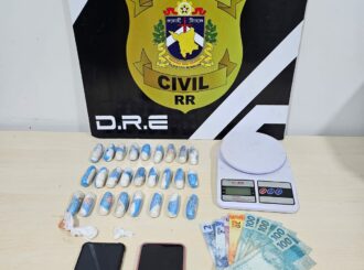 Quatro pessoas são presas em flagrante suspeitas de traficar drogas em Boa Vista