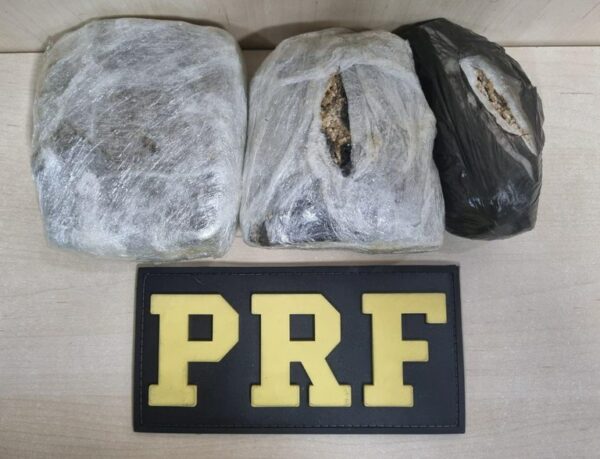 PRF: mais de 1kg de drogas é apreendido em transporte intermunicipal na BR-174