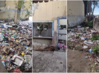 Abandono: prédio de escola estadual virou lixão a céu aberto