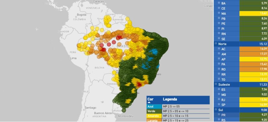 Ministério da Saúde lança painel de monitoramento de poluição atmosférica no Brasil