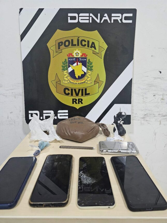 Tráfico de drogas: três pessoas são presas durante ações da Polícia Civil em Boa Vista
