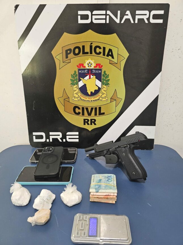 Trio suspeito de envolvimento com o tráfico de drogas é preso em Boa Vista