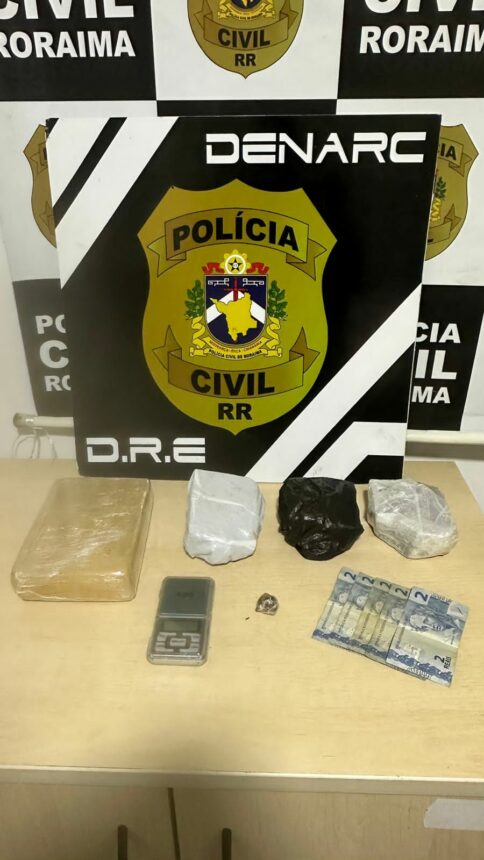 Mototaxista é preso com 2 kg de drogas na zona Oeste de Boa Vista