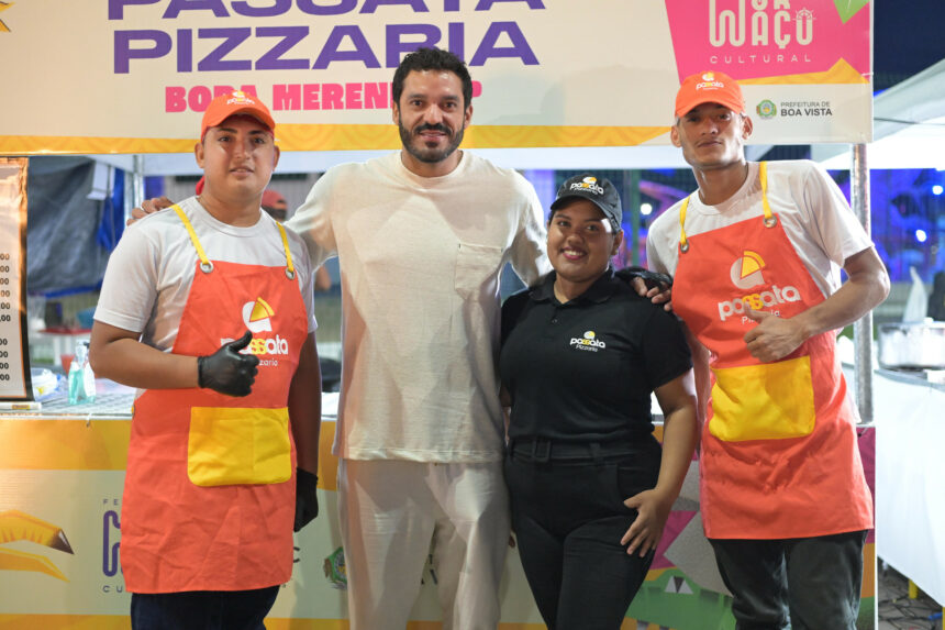 Thiago Castanho visita área gastronômica do festival e troca experiências com empreendedores de Boa Vista