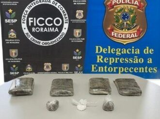 Homem é preso em flagrante pela PF com 2,5 quilos de drogas em vila na capital de RR
