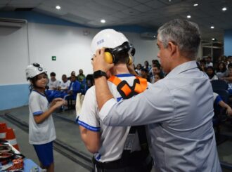 Alunos da Escola do SESI participam da Campanha Nacional de Prevenção de Acidentes do Trabalho