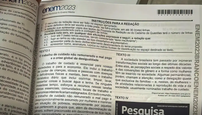 Enem: cartilha de redação é divulgada; confira