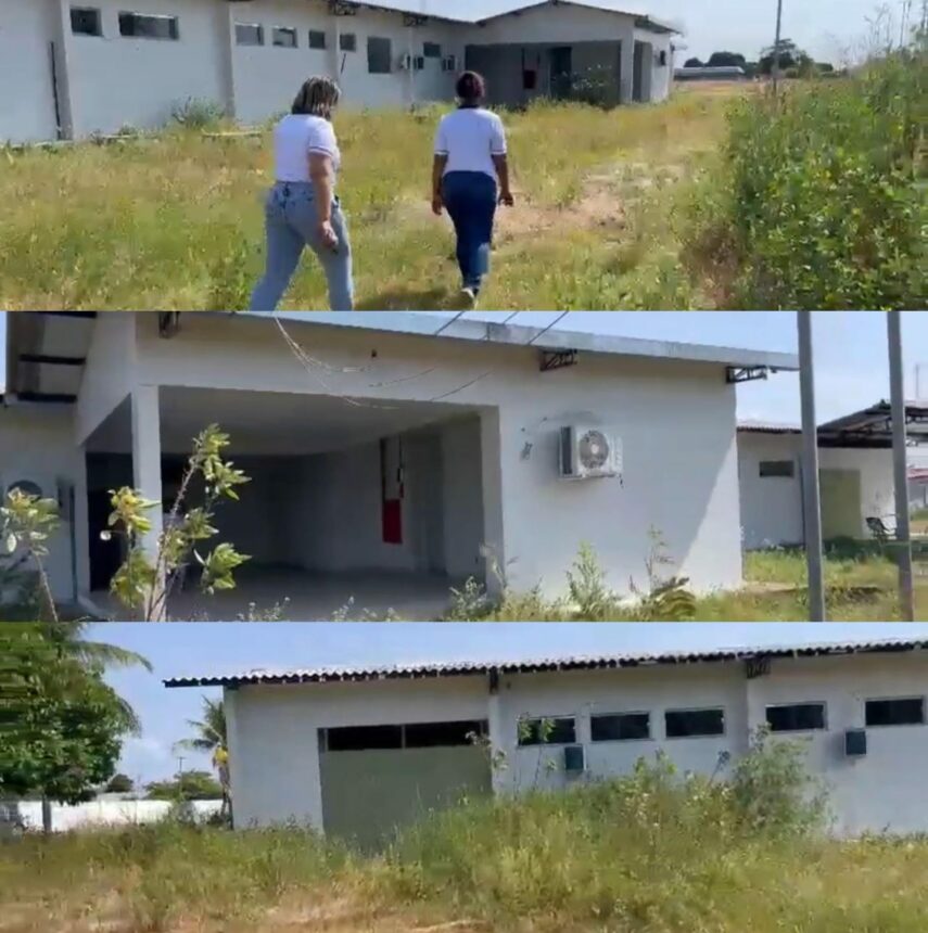 Em reforma há cinco anos: Sindicato visita obra do único hospital de Bonfim e constata abandono