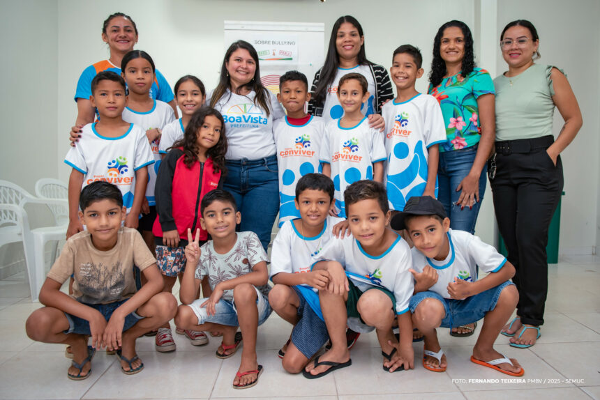 Combate ao bullying: crianças do Projeto Conviver aprendem sobre respeito durante atividades lúdicas em Boa Vista