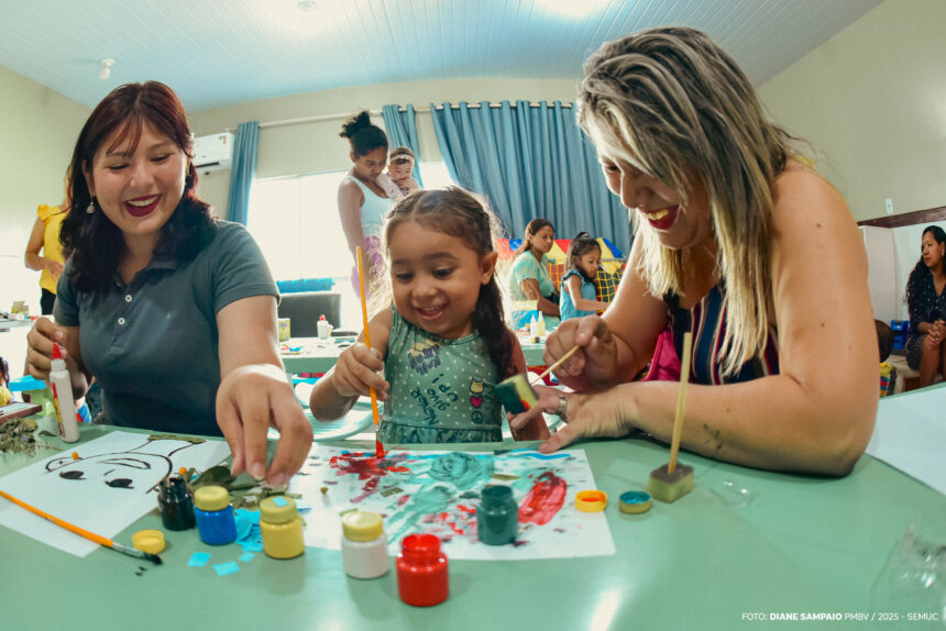 Semana do bebê: programação em escolas une famílias em brincadeiras que resgatam a alegria da infância