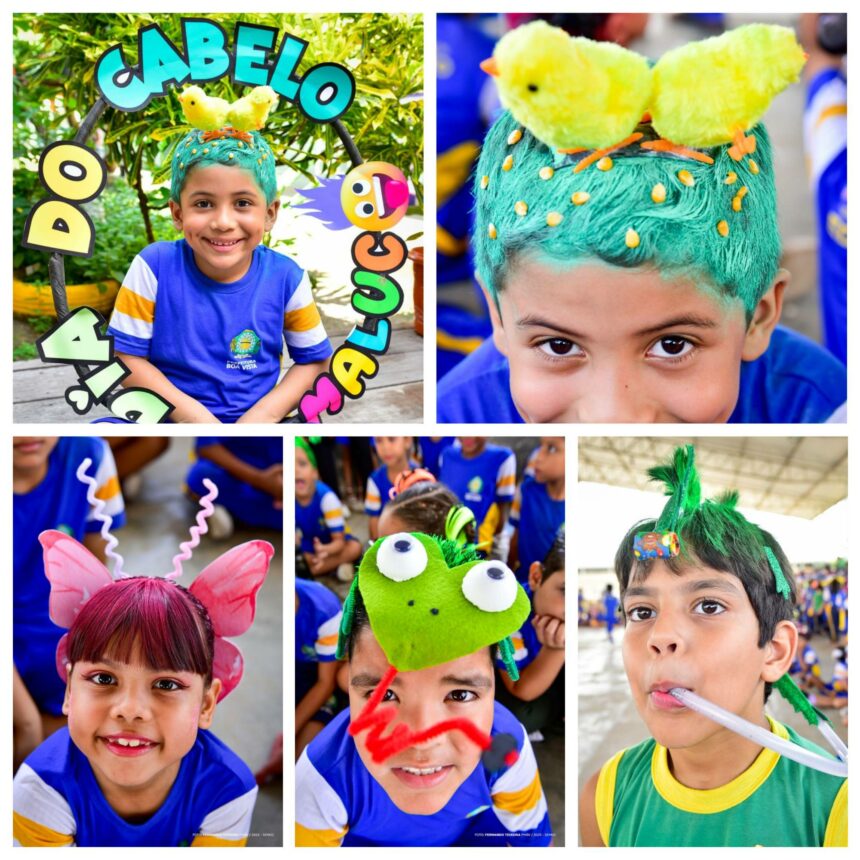 Escolas de Boa Vista celebram semana da criança com ‘Dia do Cabelo Maluco’ e incentivam criatividade infantil