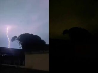 Bairros de Boa Vista ficam sem energia elétrica durante chuvas fortes com raios nesta quarta-feira, 8