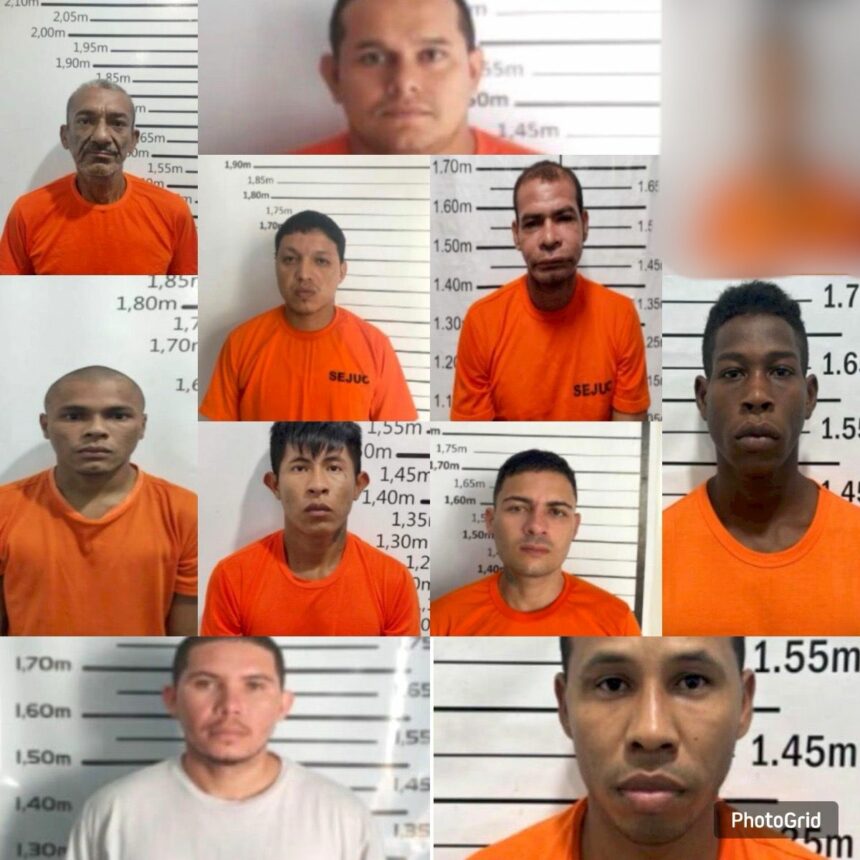 Dicap divulga fotos de 11 foragidos do sistema prisional em RR